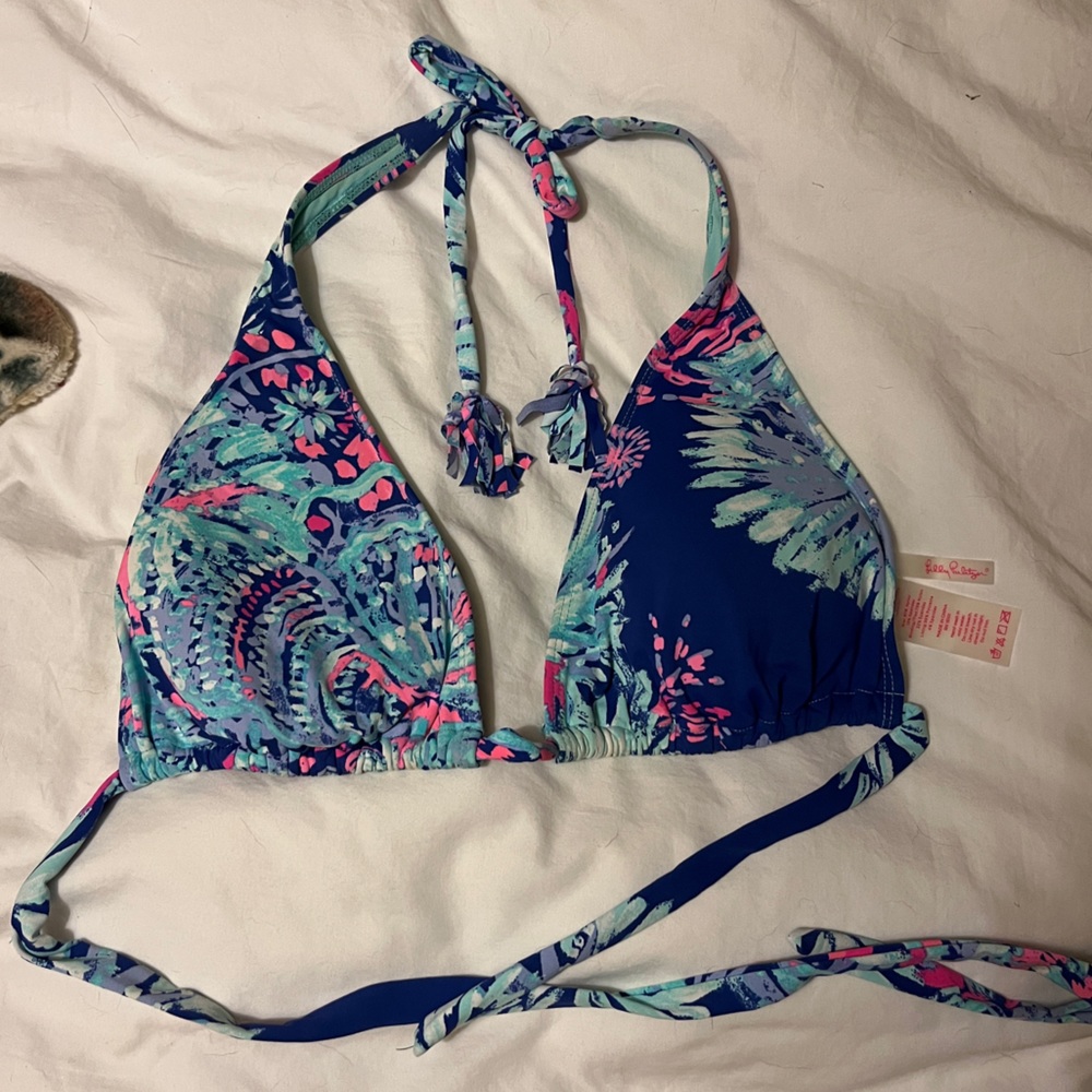 Lilly Pulitzer Guava Bikini Top Size 14